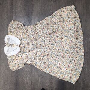 Little cotton clothes peter pan collar dress